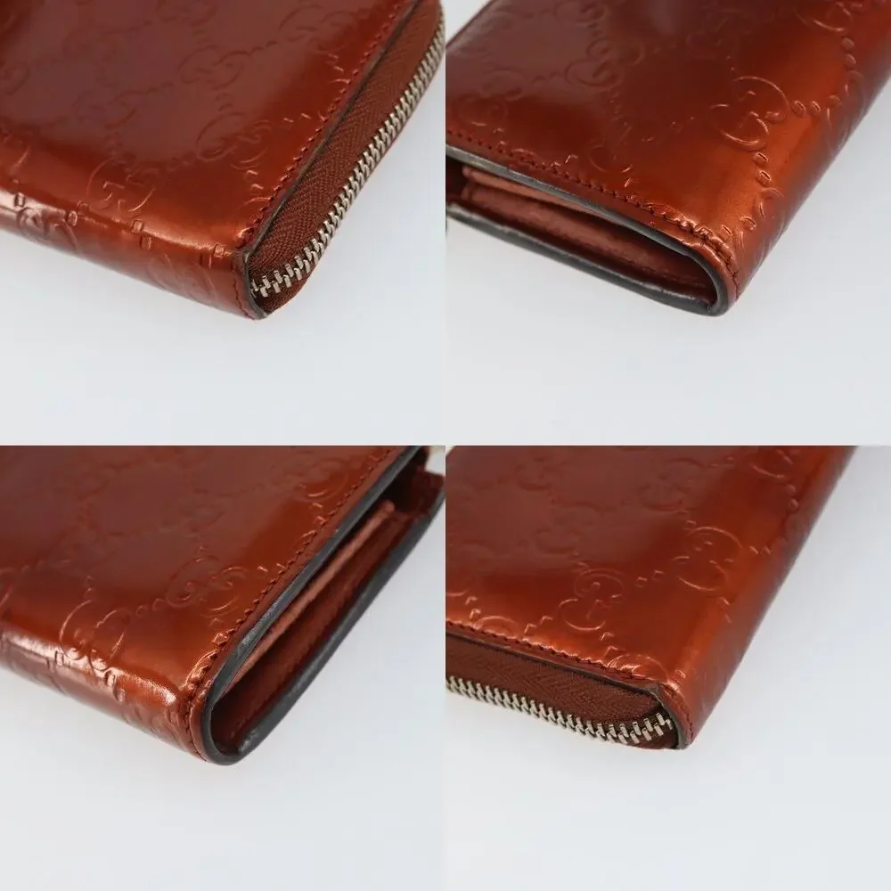 Gucci GG Canvas Shiny Guccissima Wallet Orange